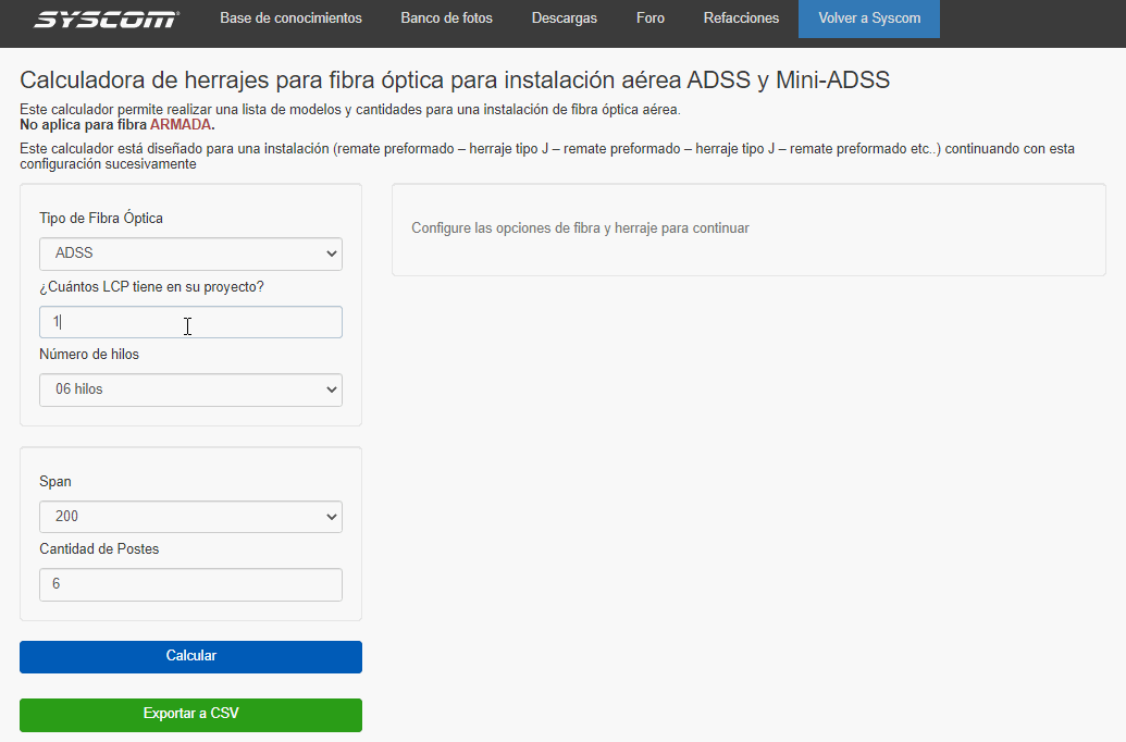 Calculadora de Herrajes