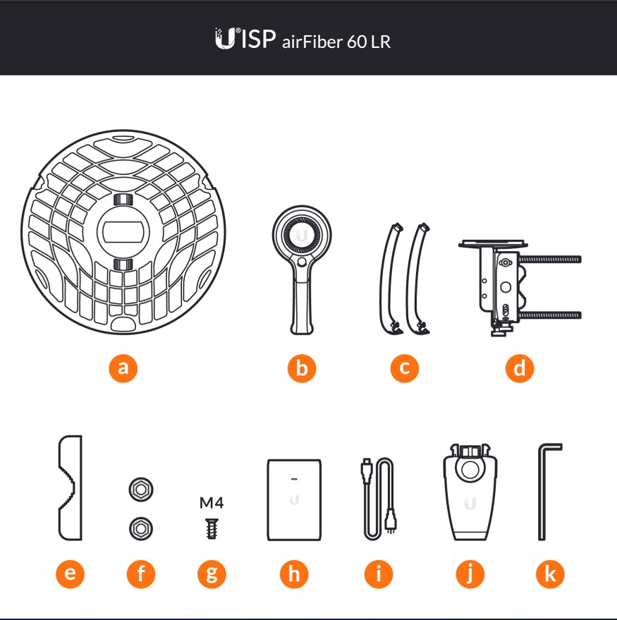 Contenido del paquete AF60LR