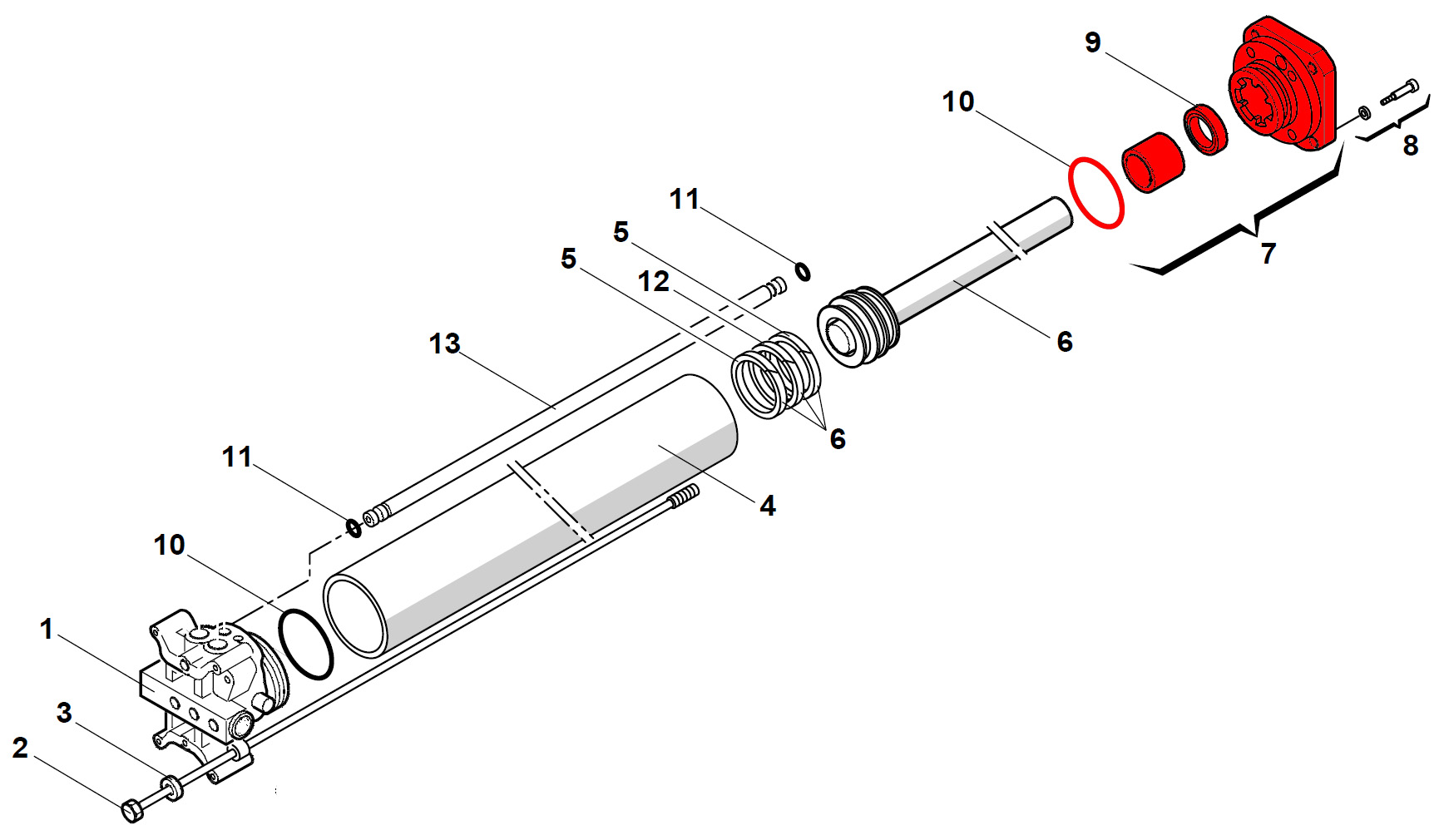 Brida de tapa delantera para motor FAAC serie 400