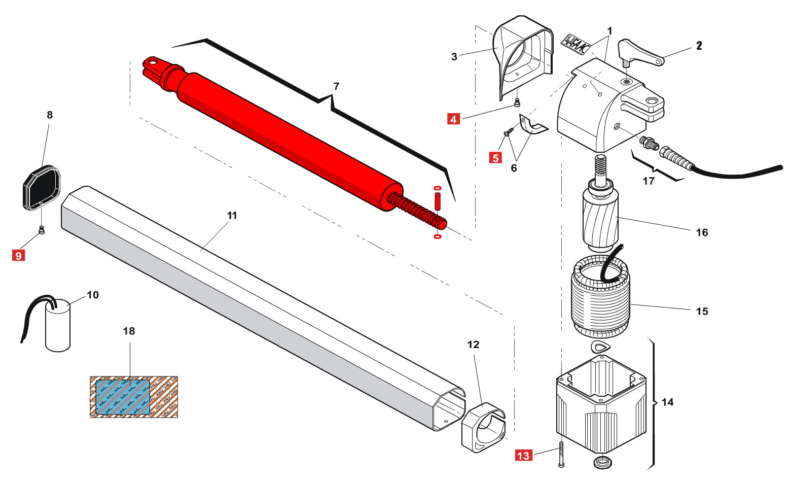 Embolo o Ensamble Frontal Para FAAC 412