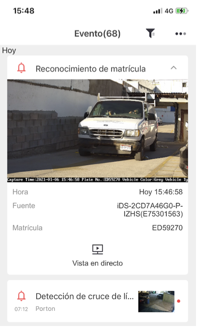 Notificaci&oacute;n Hik-Connect