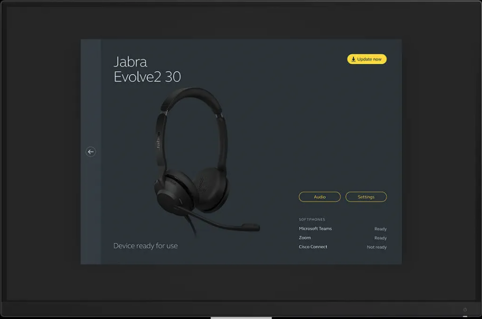 Captura de pantalla Jabra Direct