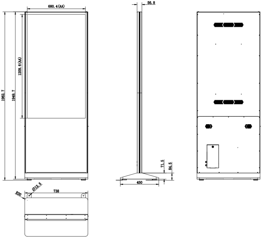 Dimensiones de la pantalla