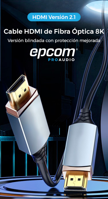 Cable HDMI de Fibra Óptica Epcom ProAudio