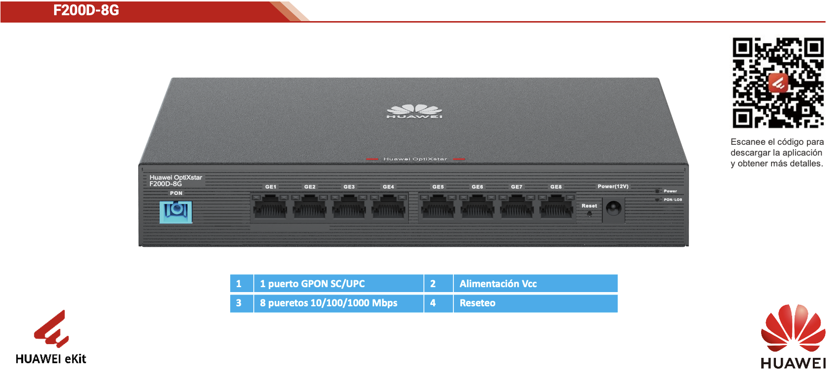 Huawei F200D-8G ONU Switch