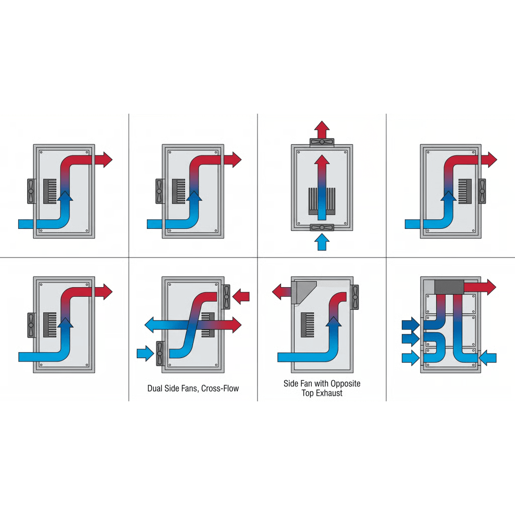 Diagrama de ventilación de gabinete