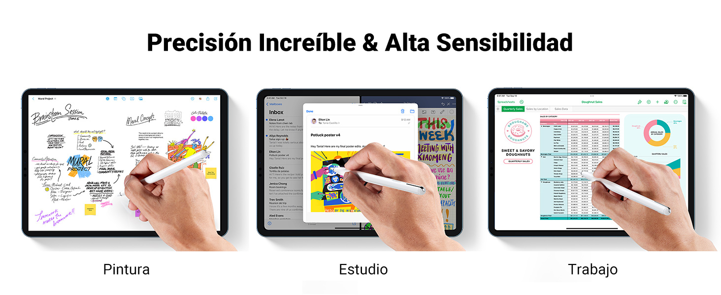 Sensibilidad a la inclinación y punta fina