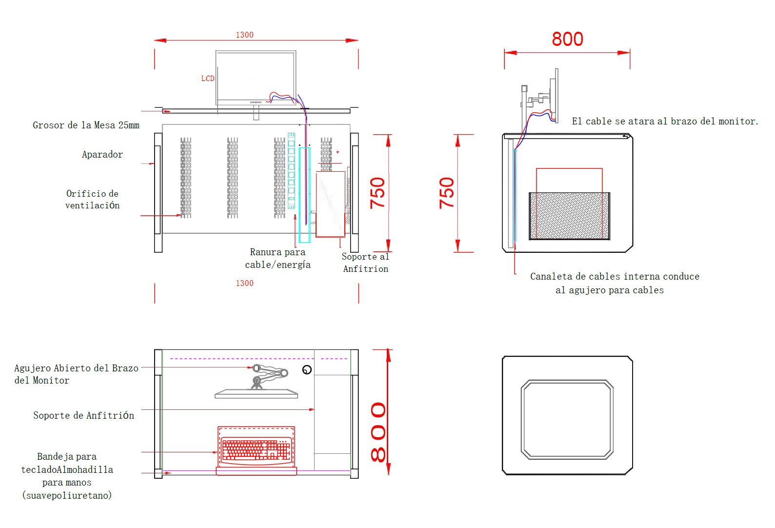 Especificaciones dimensionales