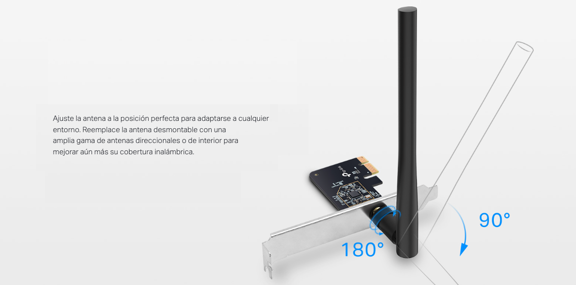 Adaptador PCI inalámbrico TP-LINK ARCHERT2E - Antena de alta ganancia