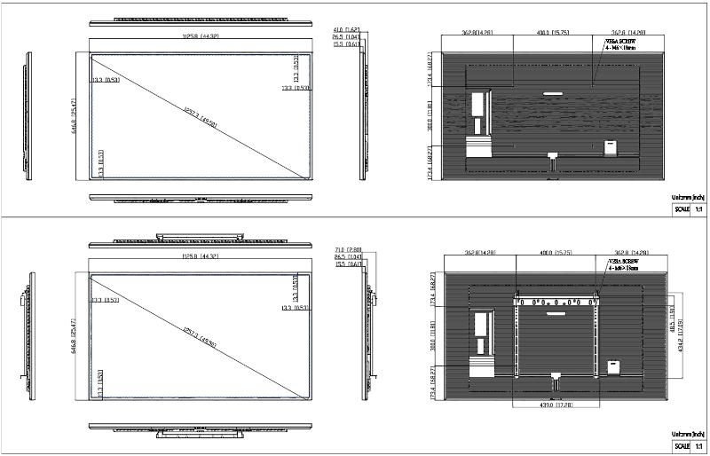 Dimensiones de la pantalla