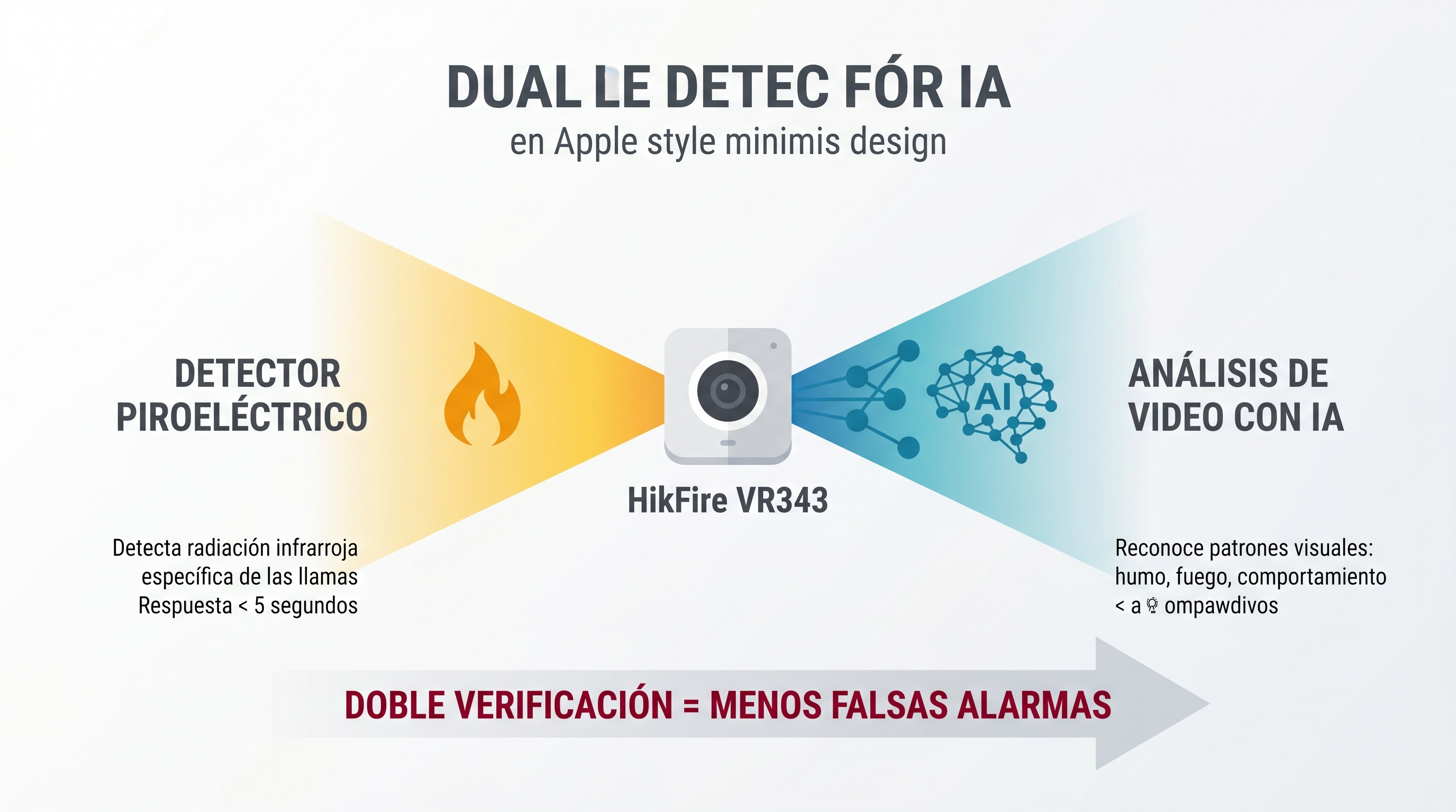 Detección dual piroeléctrica + IA