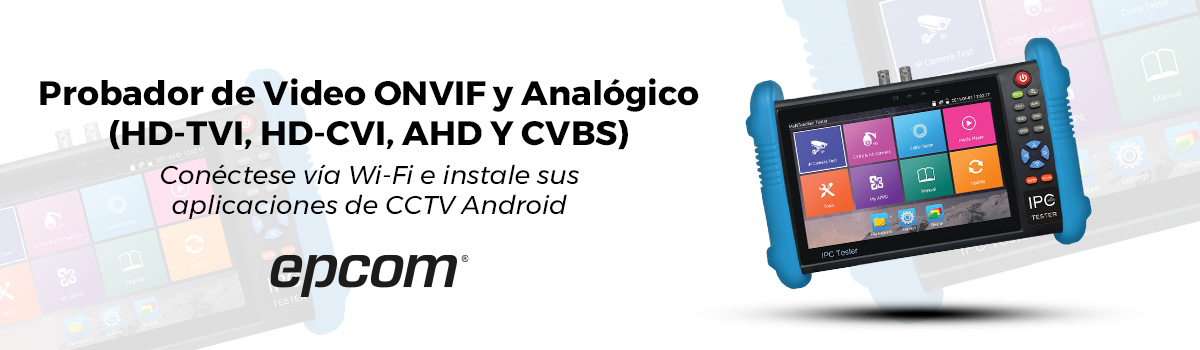 Tester Portátil de Cámaras de Vigilancia 4K EPCOM TPTURBO8K