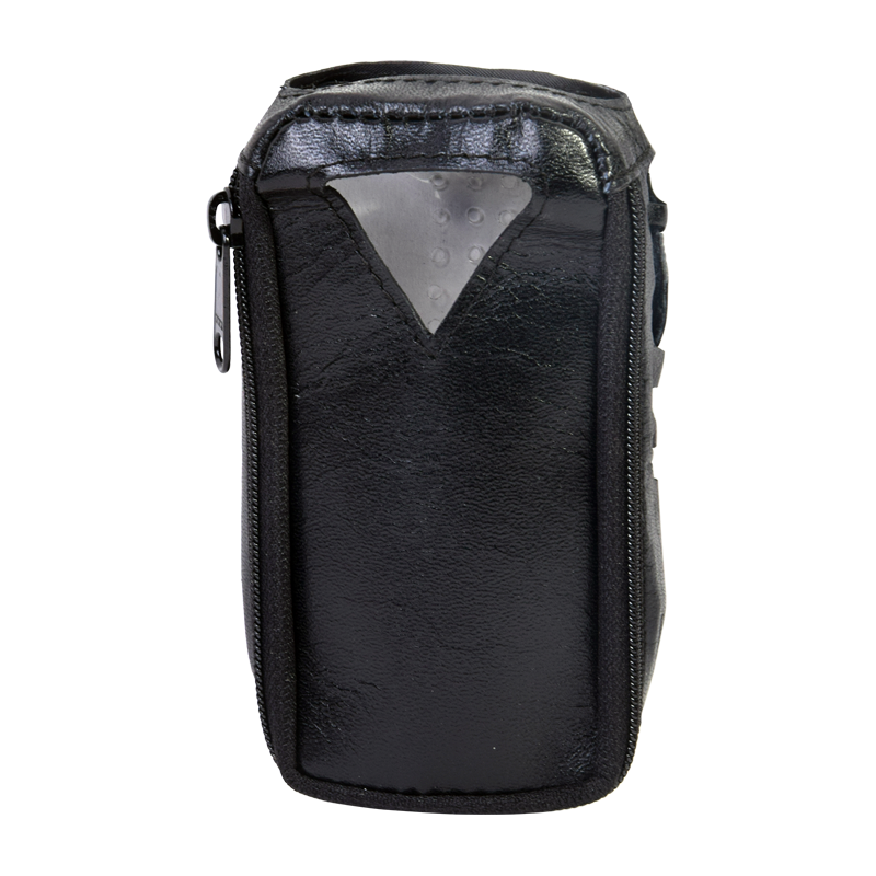 Funda de Piel Reforzada con Visor Frontal Transparente