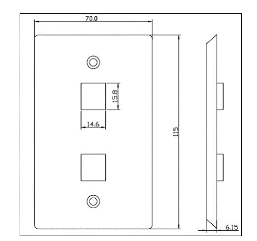 Placa de pared lateral