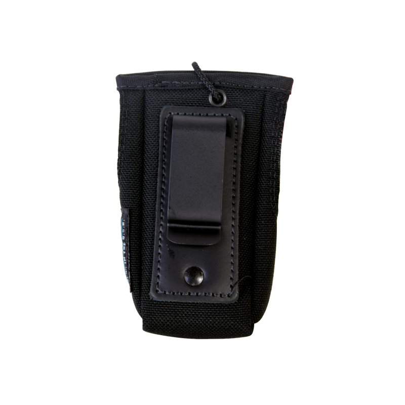 Funda Reforzada de Nylon con clip metálico para cinto, correa de broche frontal y visor frontal transparente