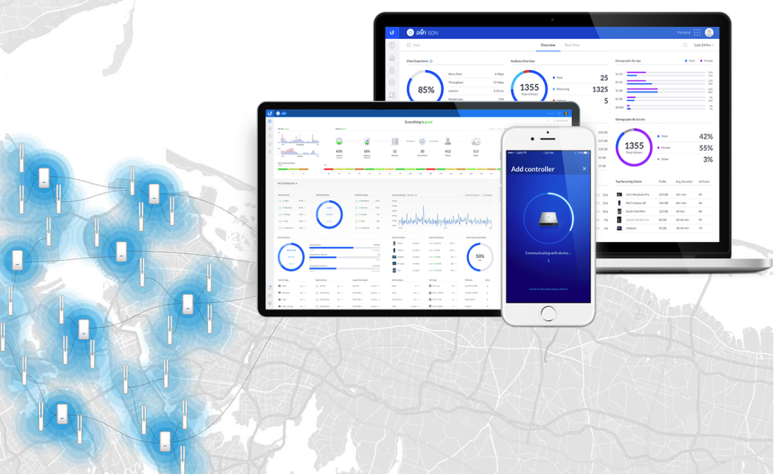 Mapa de cobertura UniFi
