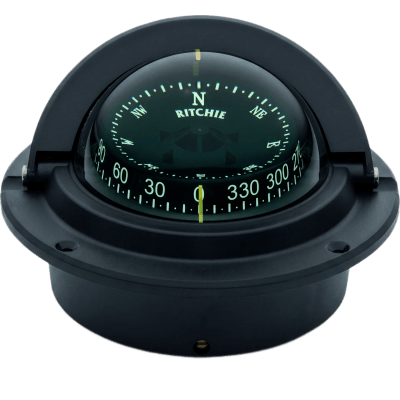Brújula de Navegación Marítima Ritchie F-83 / Montaje Flush / CombiDial 3" (76 mm) / Iluminación NiteVu Verde / DirectiveForce Magnets / Construcción Compuesta Alta Temperatura / 100% Reparable