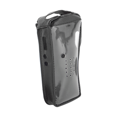 Funda Reforzada de piel con frente transparente para radios TK-2212, TK-2212L, TK-3212 y TK-3212L. 