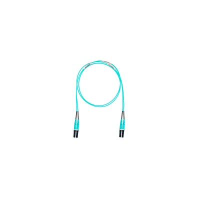 Jumper de Fibra Optica Multimodo 50/125 OM4, LC-LC Duplex, LSZH, Color Aqua, 3 Metros (9.84 Pies)