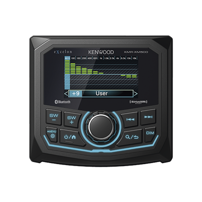 Estéreo marino sumergible IP66, con pantalla de 2.7 pulgadas, conexión Bluetooth, iluminación multicolor variable, con entrada USB 