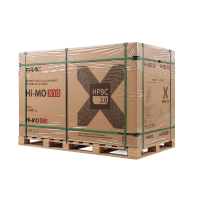 Pallet con 36 piezas de Modulo Solar LR866HVD645M  HI-MO X10,  645 W BIFACIAL , 53.7 Vcc, Monocristalino HPBC 