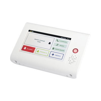 Terminal Inteligente para Habitación Hospitalaria — Comunicación Directa Paciente-Enfermera con Pantalla Táctil 7" y Acceso RFID
