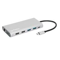 Docking Usb,manhattan,130660,-c 12 Ptos, Hdmix3, Usb-c Pd/usb-c/2xusbv3.2/2xusbv2.0, Red/sd/micro Sd Manhattan