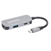 Docking Usb,manhattan,130707,-c 3 Ptos, Hdmi/usb-a/usb-c Pd Manhattan