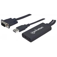 Convertidor Video,manhattan,152426, Svga+audio USB A HDMI Manhattan