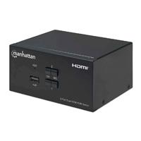 Mux Kvm,manhattan,153522, HDMI Doble Monitor 2:1, 4k@30mhz Usb2.0 Audio Manhattan