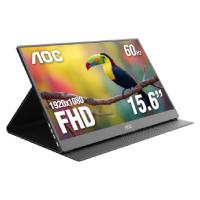 Monitor Portatil LED Aoc 16t20 / Color Negro / Panel IPS 15.6 / Usb-c / Aspecto 16:9 / T.d.respuesta 20ms / Resolucion 1920 X 1080 / 60 Hz / Contraste 50m:1 / Brillo 230 Cd/m2 / 3 Años De Garantia Aoc