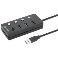 Hub/manhattan/180887/hub USB 3.2 Con 4 Puertos Tipo-a E Interruptor Por Puerto Manhattan