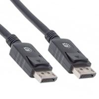 Cable Displayport,manhattan,307093, V1.2 M-m 3.0m Negro 4k60hz