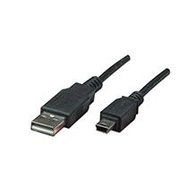 Cable USB , Manhattan, 322638, V2.0 A-mini B 0.9m Negro