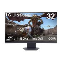 Monitor Lg Ultragear 32gs60qc Gamer Curvo Qhd 31.5,panel Va, 2560x1440, 180hz, Tr 1ms, Curvatura 1000r, Hdr10, Amd Freesync, Aspecto 16:09, Contraste 3000:1, Displayport, Hdmi, Montaje 100x100 Lg