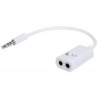 Adaptador Audio,manhattan,354561, 3.5mm 1 M A 2 H, Divide Audio Para Audifono Y Microfono Manhattan