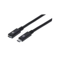 Cable Usb,manhattan,355230,-c V3.1, Ext. 0.5m Negro 10gbps 5a