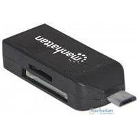 Lector Tarjetas,manhattan,406222, Otg 24 En 1 Puerto Usb2.0 Manhattan