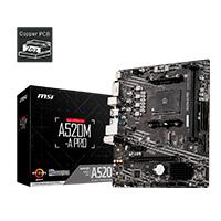 MB Msi A520 Amd S-am4 3a Gen/2xddr4 3200/hdmi/dvi/4xusb 3.2/m.2/micro Atx/gama Basica Msi oem