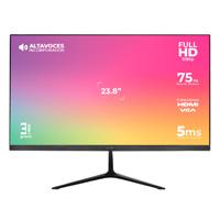 Monitor Acteck Captive Vivid Sp240 / 23.8 Pul / Plano / Full HD / 75 Hz / Bocinas Integradas / 5 Ms / IPS / HDMI + VGA + DC / Soporte Vesa 75 / 3 Años De Garantia / Negro / Ac-933841 Acteck