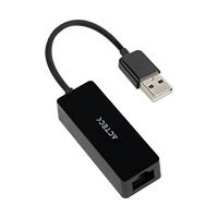 Adaptador Acteck Shift Plus Ae420 / USB A - Rj45 Ethernet / 100 Mbps / WIN - Mac Os - Linux - Android / Negro / Ac-934732 Acteck