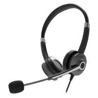 Audifonos Acteck Centric PRO Hp640 / Alambricos / Diadema Para Conferencia / USB / Microfono Flexible / 4 Botones Controladores / Negro / Ac-935319 Acteck