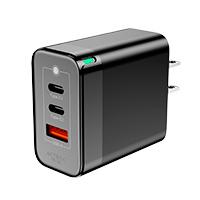 Cargador De Pared Acteck Energon Prime Cp65w / 65w / 2x Usb-c / 1x USB A / Negro / Ac-935579 Acteck