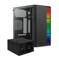 Gabinete Acteck Fusion Ii Gi440 / Micro Torre / Micro Atx, Mini Itx / Fuente 500w / Iluminacion Rgb / Panel Acrilico, Metal / Negro / Ac-935753 Acteck