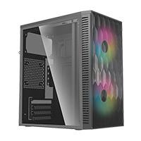 Gabinete Acteck Fuji Gc470 / Mini Torre / Micro Atx , Mini Itx / Fuente 500w / Ventilador Rgb / Panel Acrilico, Metal / Negro / Ac-935838 Acteck
