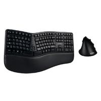 Kit Acteck Creator Virtuos Fitt Mk770 / Teclado Y Mouse Vertical / Inalambrico / Receptor USB / Recargable / 118 Teclas / Español / Multimedia / Optico / 2400 Dpi Ajustable / Negro / Ac-936248 Acteck