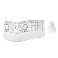 Kit Acteck Creator Virtuos Fitt Mk770 / Teclado Y Mouse Vertical / Inalambrico / USB / Multimedia / 118 Teclas / Español / Recargable / 2400 Dpi Ajustable/ Optico / Blanco / Ac-936255 Acteck