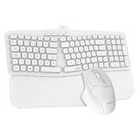 Kit Teclado Y Mouse Acteck Creator Ultra Confort Mk650 / Inalambrico / Membrana / Ergonomico / Reposabrazos / Blanco / Ac-939874 Acteck