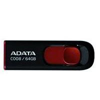 Memoria Adata 64gb USB 2.0 C008 Retractil Negro-rojo ( Ac008-64g-rkd) Adata