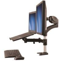 Soporte Para Un Monitor - Brazo Para Monitor Y Base Para Laptop Con Ajuste De Altura De Un Toque - Con Soporte Vesa Para Pantallas De 27 Negro - Startech.com Mod. Armunonb Startech.com